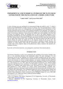 EXPERIMENTAL AND NUMERICAL STUDIES OF THE WAVE FIELD
