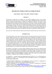 KINEMATIC INTERACTION FACTORS OF PILES