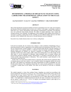 DETERMINING A PROFILE OF SHEAR WAVE VELOCITY USING EFFECT