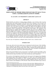 SIMULATION OF SEISMIC BEHAVIOUR OF GRAVITY QUAY WALL M. ALYAMI