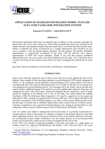 APPLICATION OF MASSLESS FOUNDATION MODEL TO FLUID- ELEVATED TANKS-SOIL/FOUNDATION SYSTEM