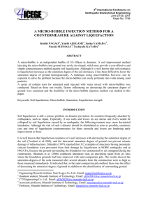 A MICRO-BUBBLE INJECTION METHOD FOR A COUNTERMEASURE AGAINST LIQUEFACTION