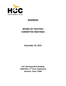 AGENDAS BOARD OF TRUSTEES COMMITTEE MEETINGS