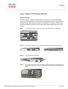 Cisco Catalyst 3750 Series Switches Product Overview