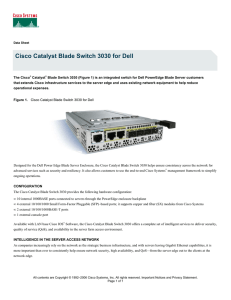 Cisco Catalyst Blade Switch 3030 for Dell