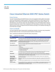 Cisco Industrial Ethernet 2000 IP67 Series Switch Product Overview