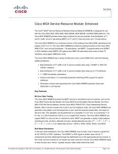 Cisco MGX Service Resource Module: Enhanced