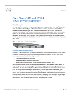 Cisco Nexus 1010 and 1010-X Virtual Services Appliances Product Overview