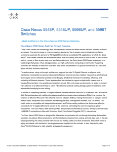 Cisco Nexus 5548P, 5548UP, 5596UP, and 5596T Switches