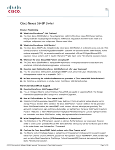 Cisco Nexus 5548P Switch Product Positioning Q. A.