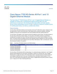 Cisco Nexus 7700 M3-Series 48-Port 1 and 10 Gigabit Ethernet Module