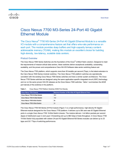 Cisco Nexus 7700 M3-Series 24-Port 40 Gigabit Ethernet Module