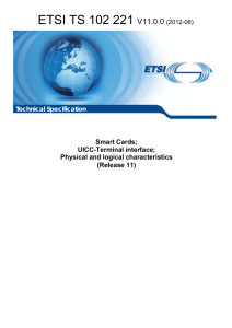 ETSI TS 102 221 V11.0.0  Smart Cards;