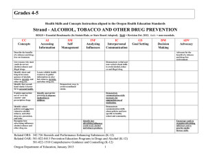 Grades 4-5  Strand - ALCOHOL, TOBACCO AND OTHER DRUG PREVENTION