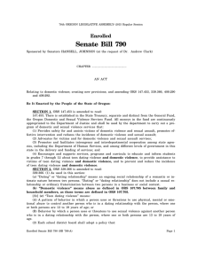 Senate Bill 790 Enrolled