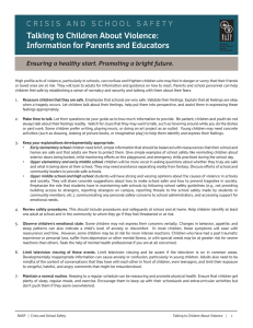 Talking to Children About Violence: Information for Parents and Educators