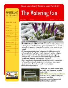 The Watering Can Queen Anne’s County Master Gardener Newsletter F G