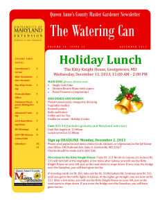 The Watering Can Holiday Lunch  Queen Anne’s County Master Gardener Newsletter