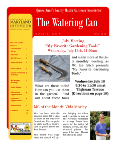 The Watering Can Queen Anne’s County Master Gardener Newsletter July Meeting