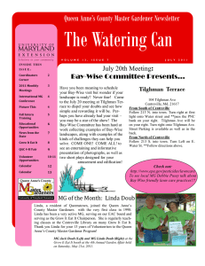 The Watering Can Queen Anne’s County Master Gardener Newsletter July 20th Meeting: