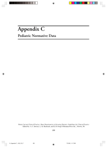 Appendix C Pediatric Normative Data Appendix C / Pediatric Normative Data 199