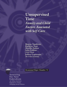 Unsupervised Time Family and Child Factors Associated