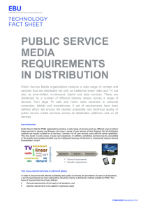 PUBLIC SERVICE MEDIA REQUIREMENTS IN DISTRIBUTION