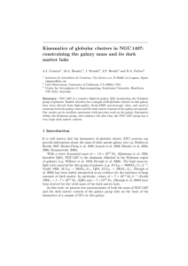 Kinematics of globular clusters in NGC 1407: matter halo A.J. Cenarro