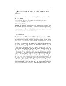Properties in the u band of local star-forming galaxies Cristina D´ıaz