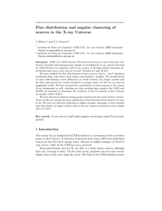 Flux distribution and angular clustering of sources in the X-ray Universe