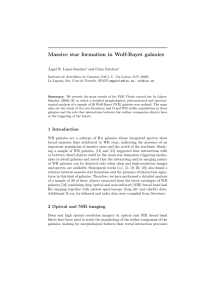 Massive star formation in Wolf-Rayet galaxies ´ Angel R. L´ opez-S´