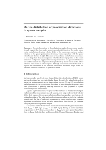 On the distribution of polarization directions in quasar samples D. S´