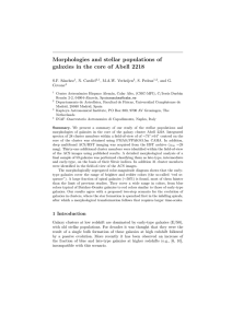 Morphologies and stellar populations of S.F. S´anchez , N. Cardiel