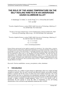 THE ROLE OF THE AGING TEMPERATURE ON THE AA2024 ALUMINIUM ALLOY