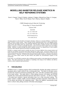 MODELLING INHIBITOR RELEASE KINETICS IN SELF REPAIRING SYSTEMS