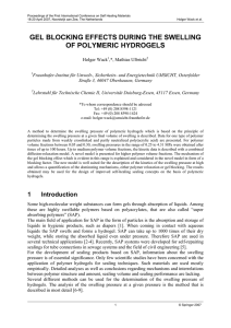 GEL BLOCKING EFFECTS DURING THE SWELLING OF POLYMERIC HYDROGELS