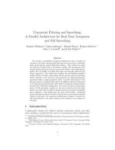 Concurrent Filtering and Smoothing: A Parallel Architecture for Real-Time Navigation