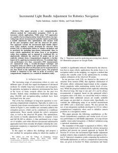 Incremental Light Bundle Adjustment for Robotics Navigation