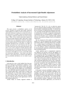 Probabilistic Analysis of Incremental Light Bundle Adjustment