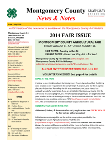 Montgomery County News &amp; Notes 2014 FAIR ISSUE