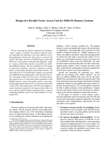 Design of a Parallel Vector Access Unit for SDRAM Memory...