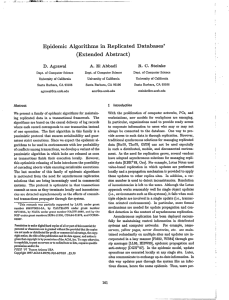 Epidemic  Algorithms  in  Replicated  Databases*