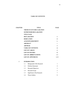 vii  ii TABLE OF CONTENTS