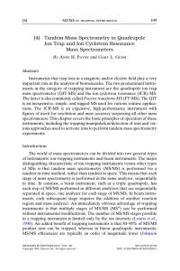 [4] Tandem Mass Spectrometry in Quadrupole Mass Spectrometers