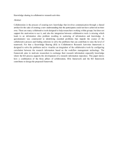 Knowledge sharing in collaborative research activities Abstract