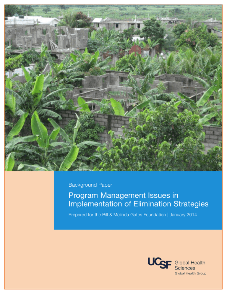 Program Management Issues in Implementation of Elimination Strategies ...
