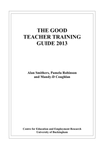 THE GOOD TEACHER TRAINING GUIDE 2013
