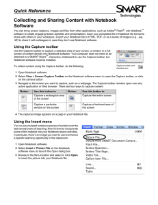 Quick Reference Collecting and Sharing Content with Notebook Software