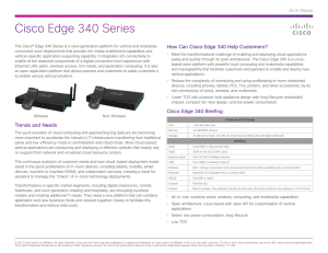 Cisco Edge 340 Series How Can Cisco Edge 340 Help Customers? At-A-Glance