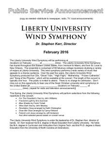 Liberty University Wind Symphony  February 2016
